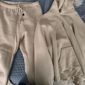 men’s ESSENTIALS FEAR OF GOOD hoodie and sweatshirt combo sand large new great